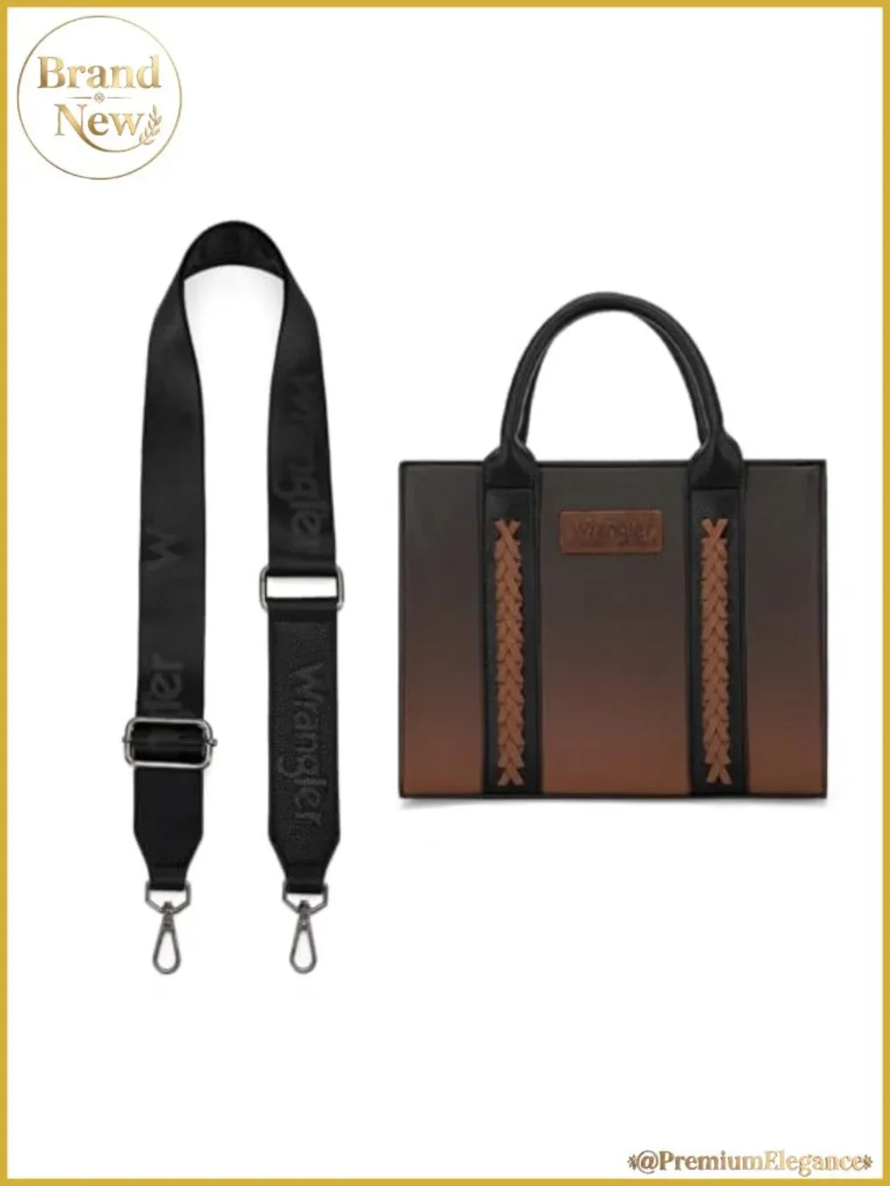 Quilted Faux Leather Satchel Tote with Top Handles & Detachable Strap